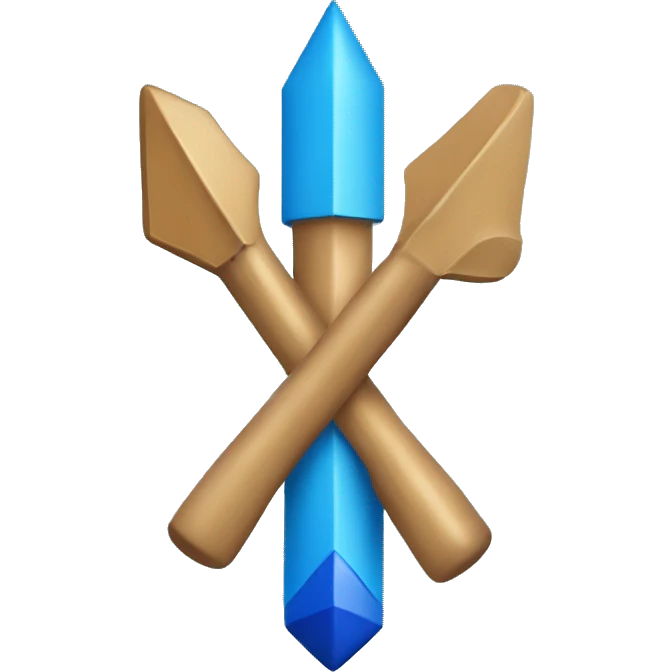 blue and  little bit ping arrow emoji