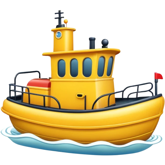 cute tugboat emoji