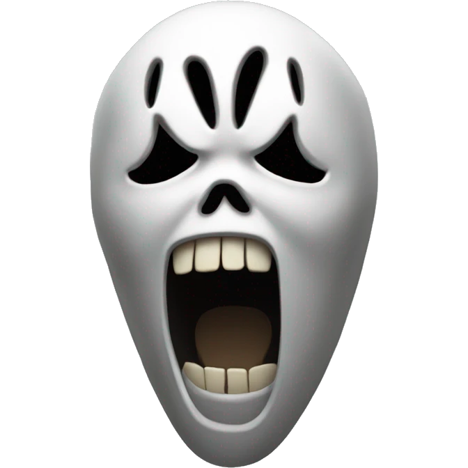 Scream from ghost face emoji