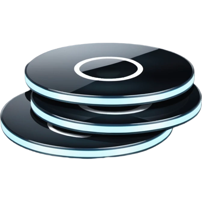 two black computer disk emoji