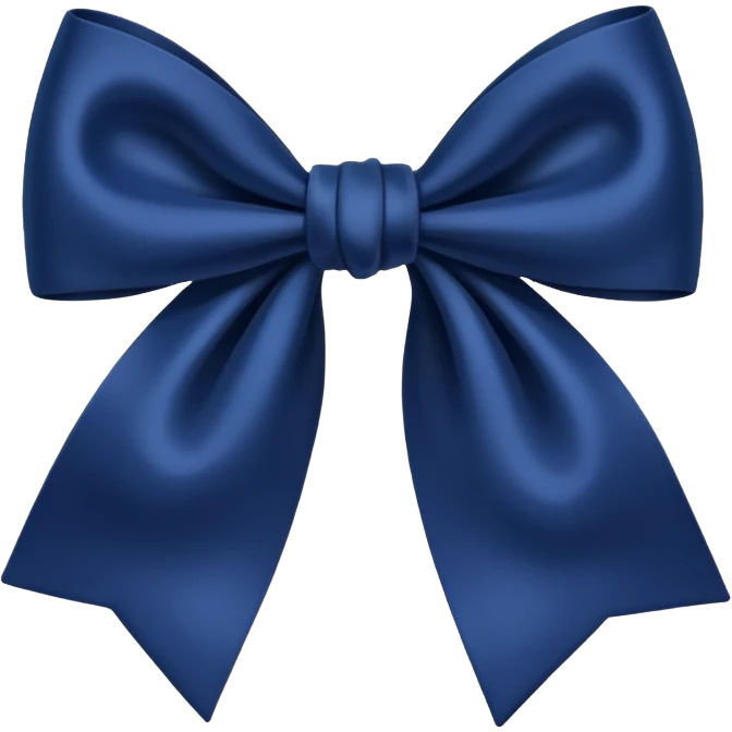 Navy blue bow emoji
