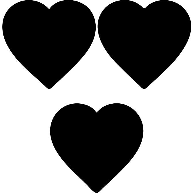 German flag made with hearts, minimalistic icon emoji