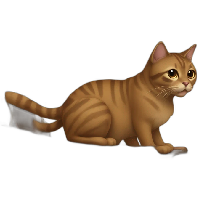 brown-cat-on-Trireme emoji