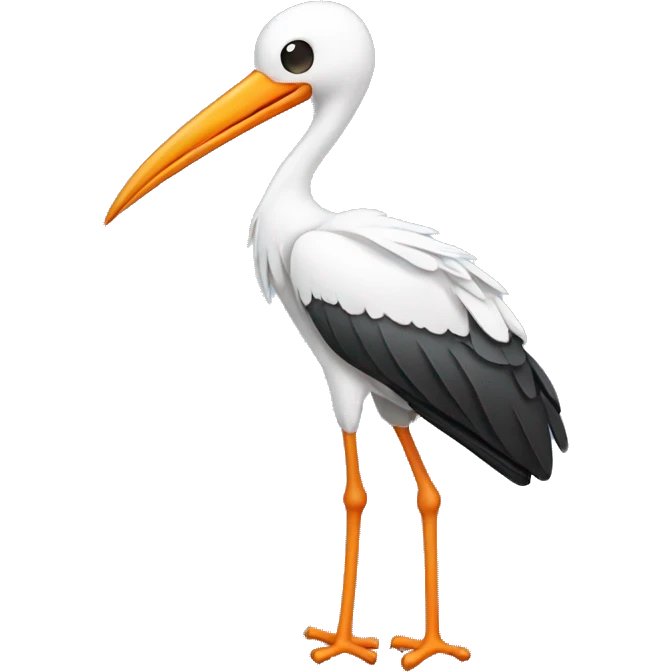stork bringing a push notification emoji