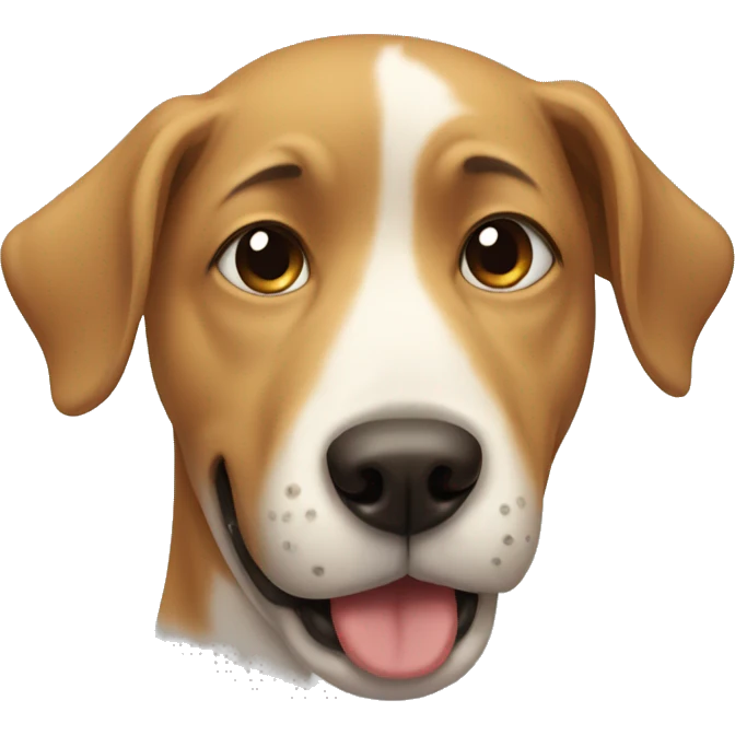 A dog crying emoji