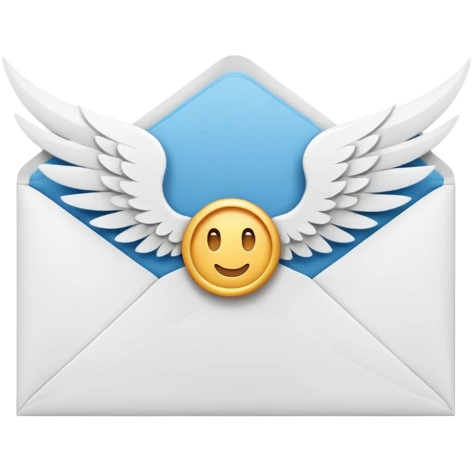 Envelope with wings emoji
