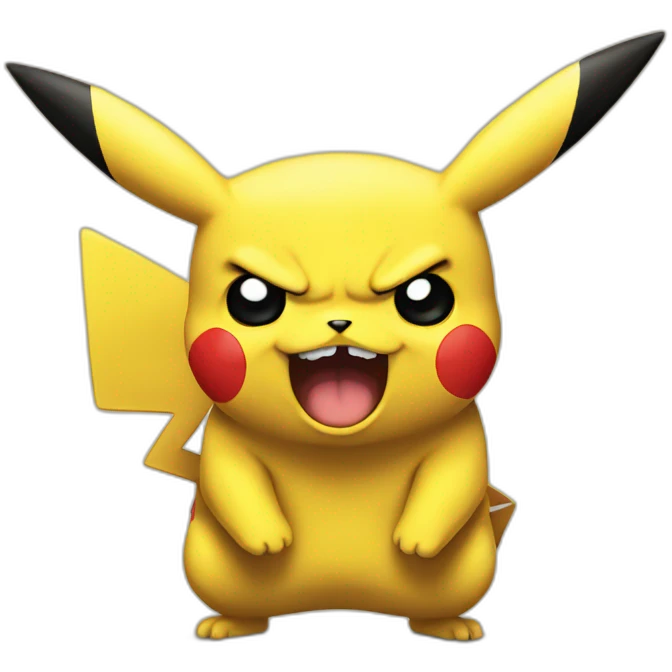 Angry pikachu emoji