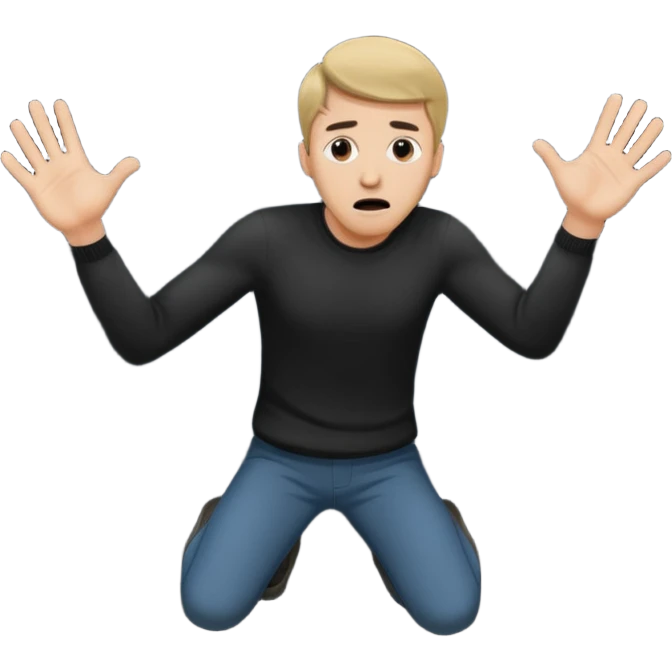 man falling into the void emoji