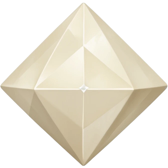 diamond shape carved from ivory. square tilted 45 degrees emoji