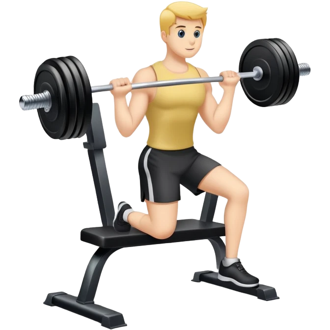 Gym training equipment with one-hour timer, dumbbell and weight plate emoji