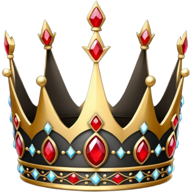 Dark crown with red crystals emoji