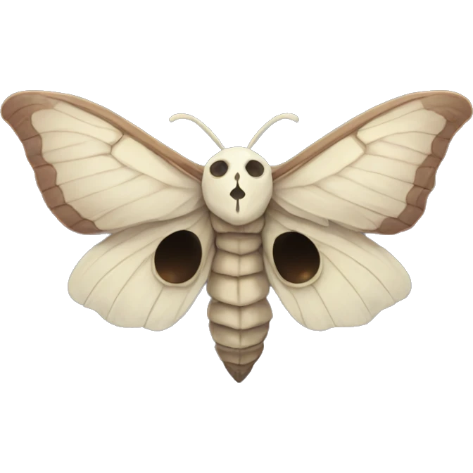 Skull moth emoji