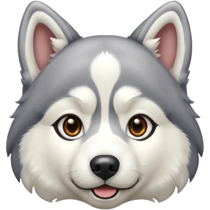 Husky with floppy ears emoji