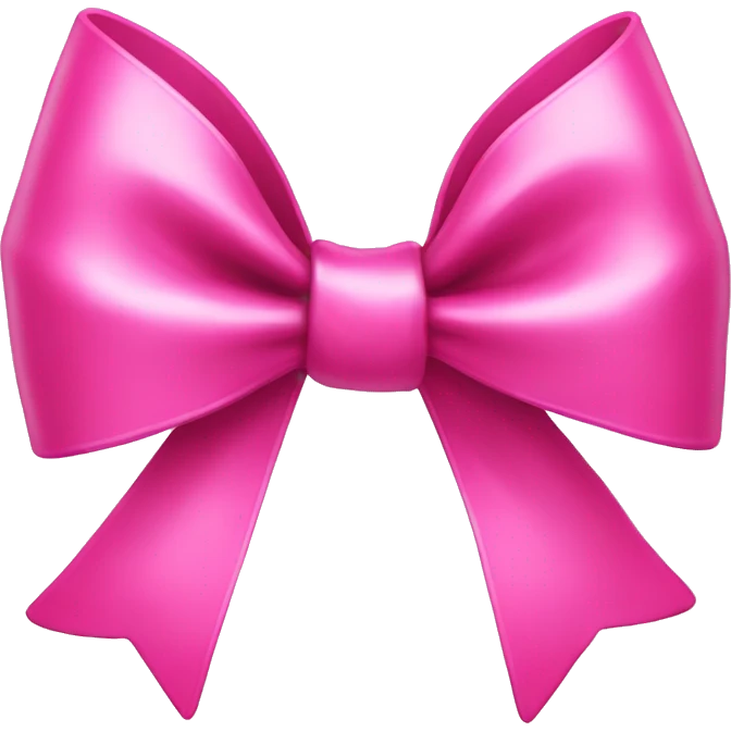 Pink glossy bow emoji