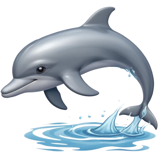 dolphin swimming in sea emoji