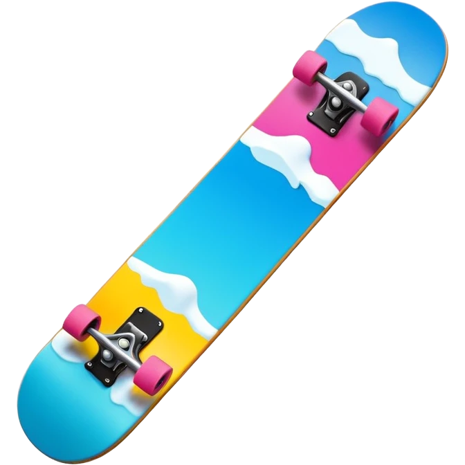 snow board,colorful, negative: character. emoji