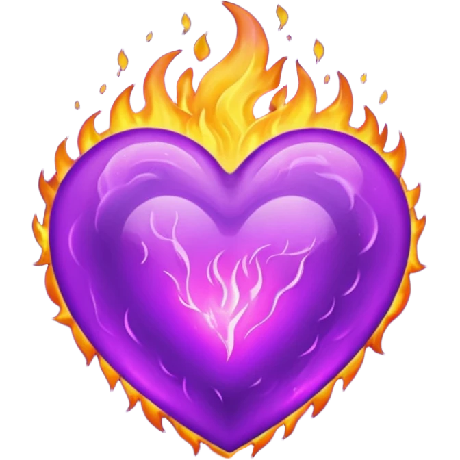 Heart Fire Purple emoji