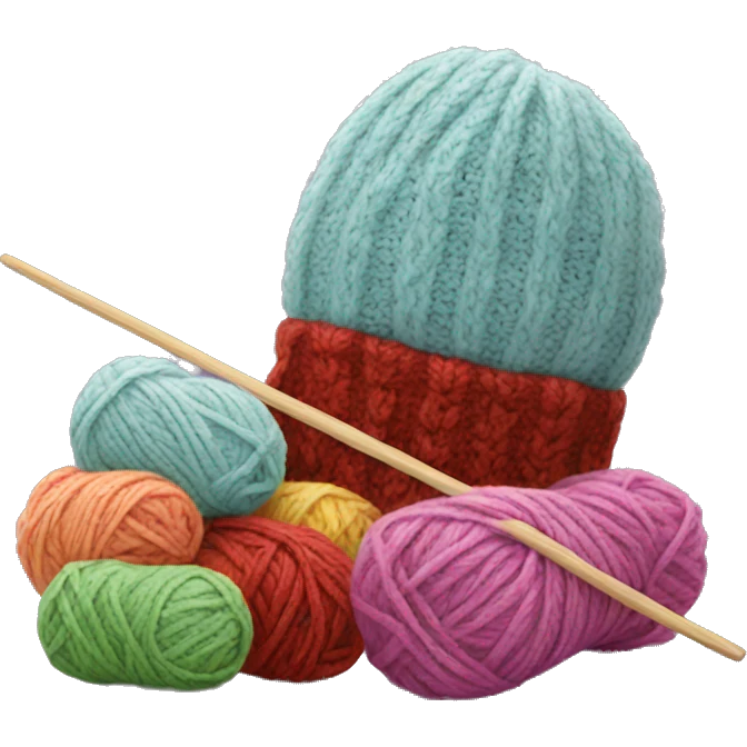 knitting set emoji