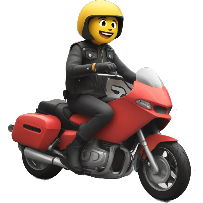 Chat sur une moto emoji