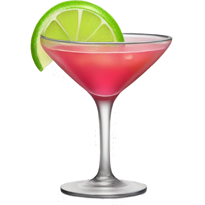 Cosmopolitan drink with a lime decorating it emoji