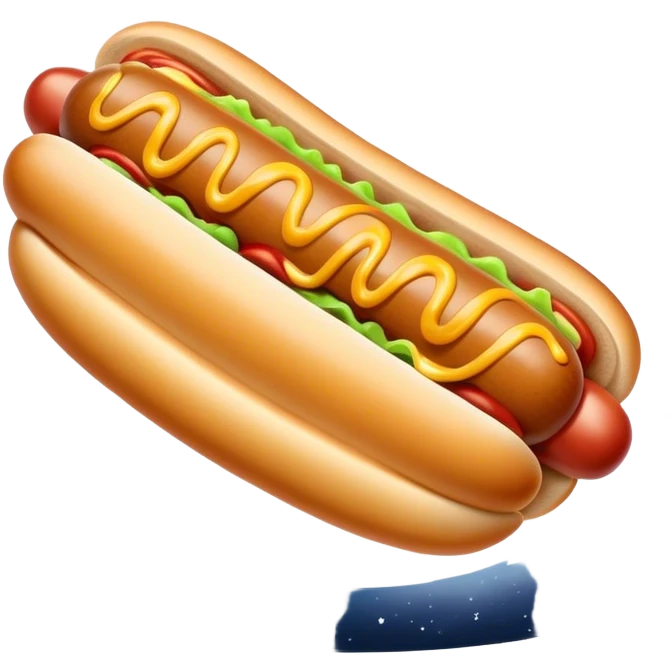 hotdog in outer space  emoji
