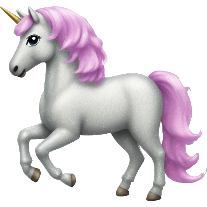 Glitter unicorn emoji