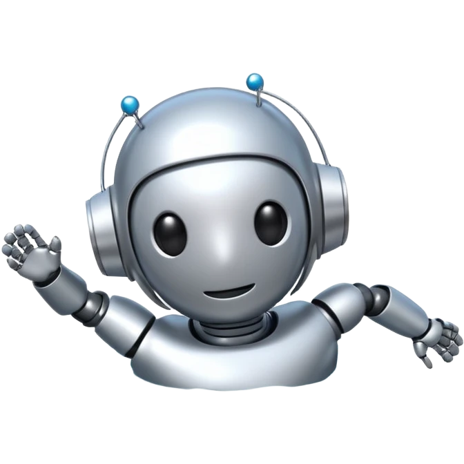 robot swim emoji
