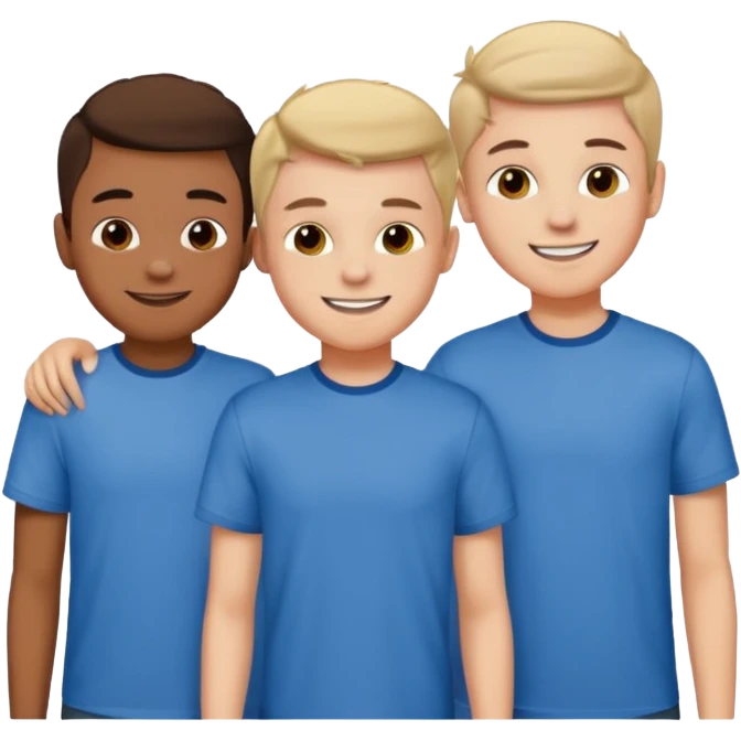 three boys teenagers friends emoji
