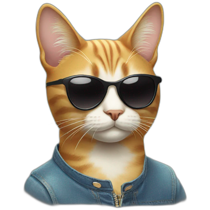 Cat with sunglasses emoji
