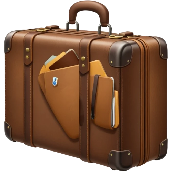 Suitcase half-open emoji
