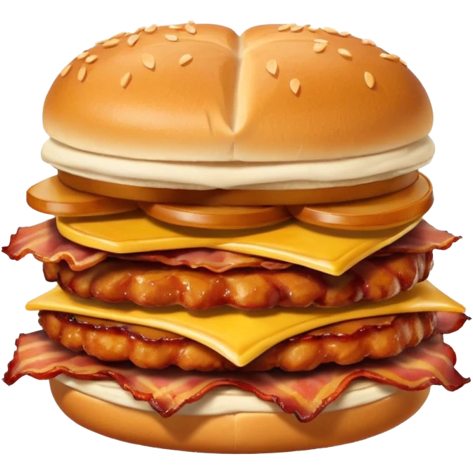 Smokehouse bbq bacon sandwich w/ chick fil a filet  emoji
