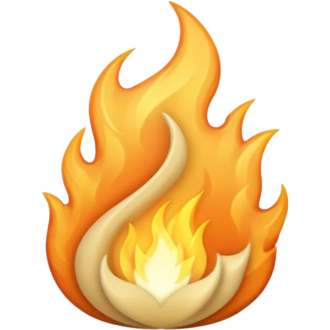 
light beige flame emoji