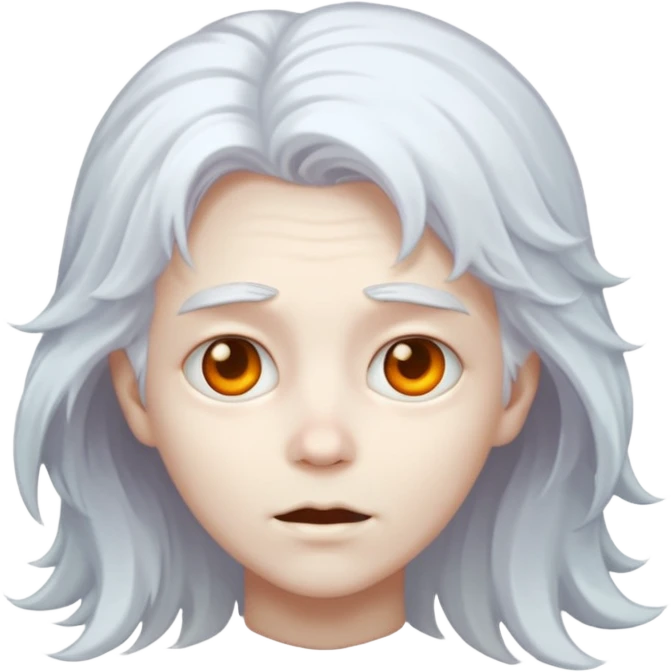 ghost disheveled hair  emoji