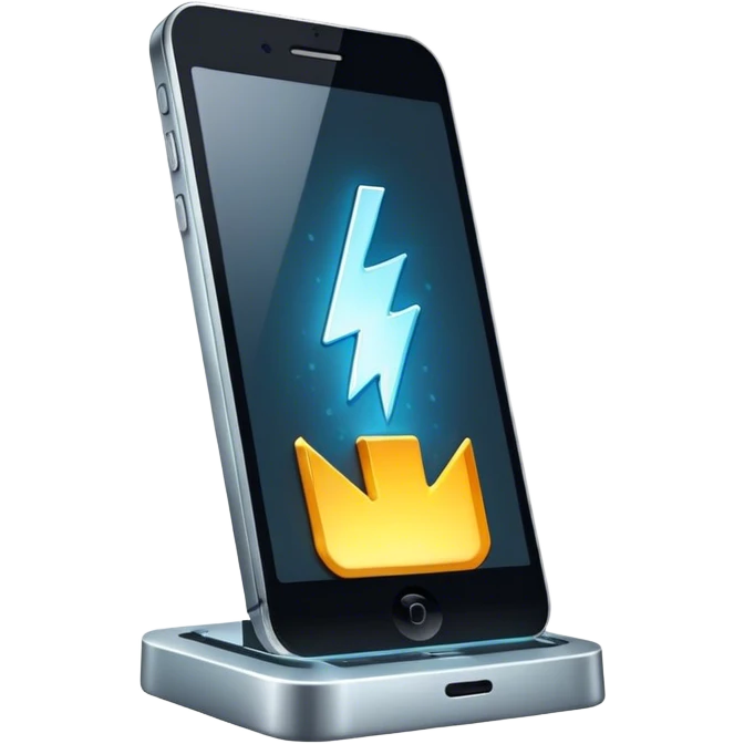 technologic device with sparks emoji