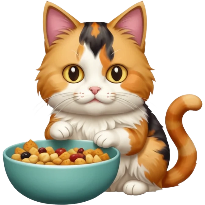 cat eating emoji