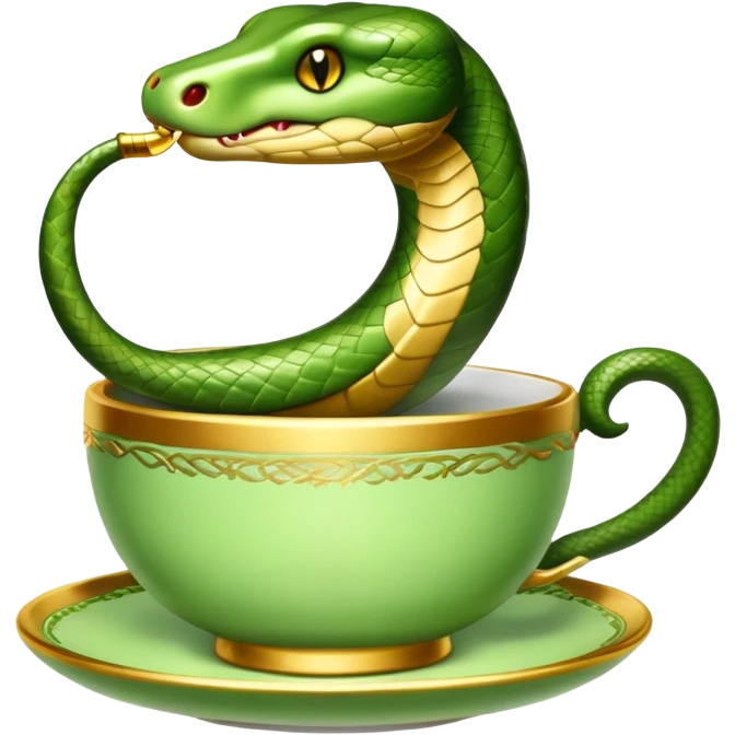 snake drink tea emoji