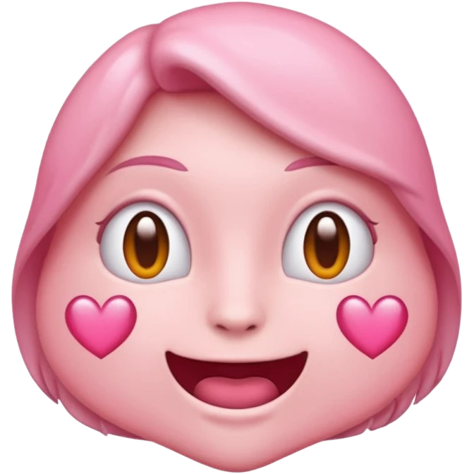 Hell rosa kussmund Emoji mit Herzchen emoji