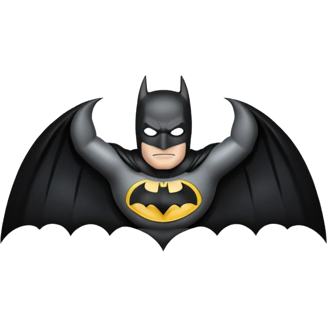 Batman logo. Full black emoji
