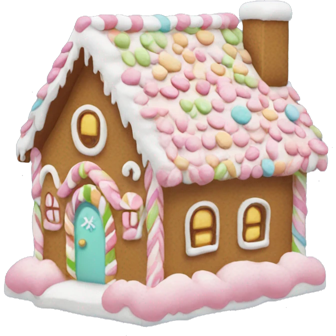 pastel gingerbread house emoji