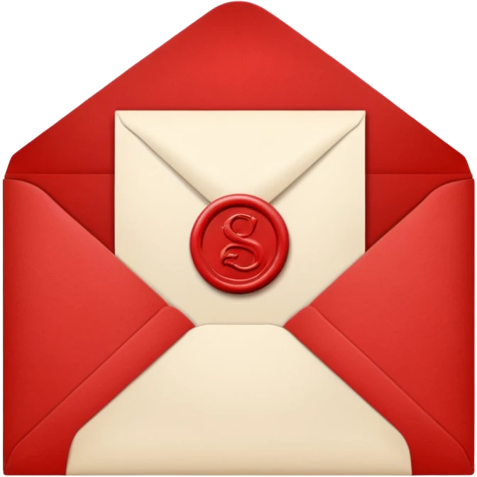 Light cream color The envelope of the romantic  Letter emoji