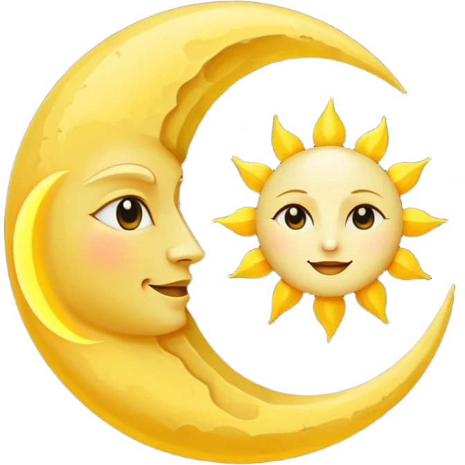 شمس وقمر emoji