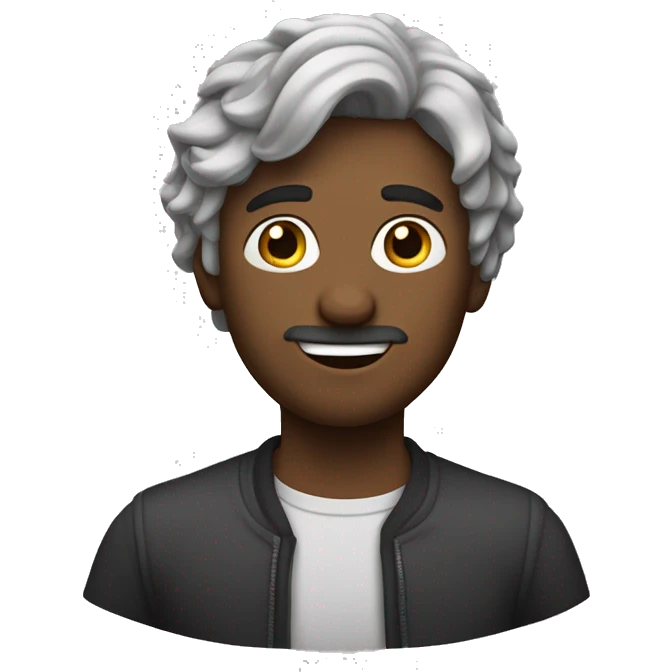 Mann mit kurzen haaren und modebewusst emoji