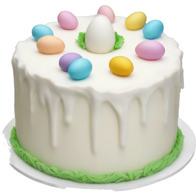 Easter white cake emoji