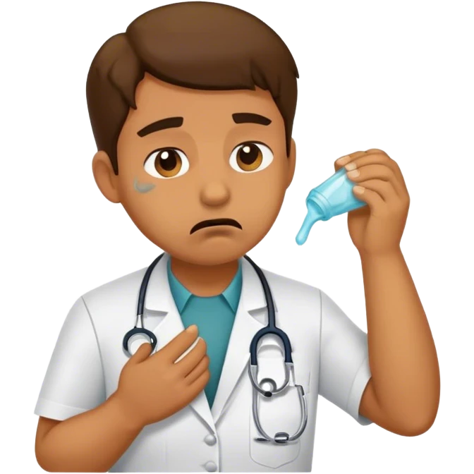 Veterinarian vomiting emoji