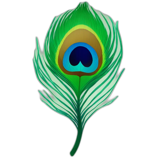 Peacock feather emoji
