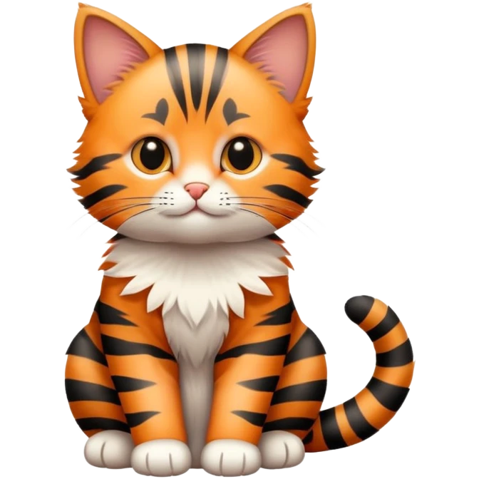 Tabby cat cub sitting  emoji