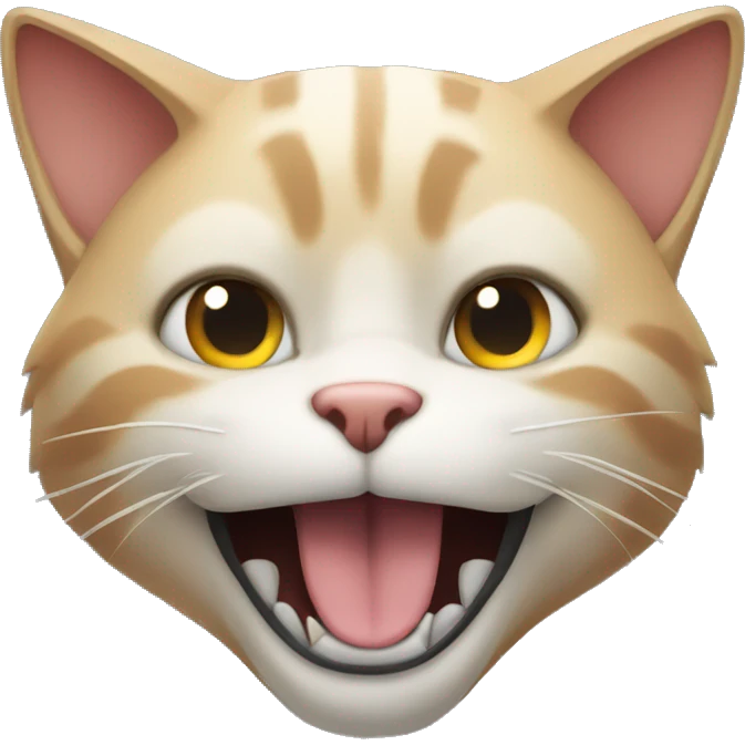 a cat that has a hissy shape with its hands emoji