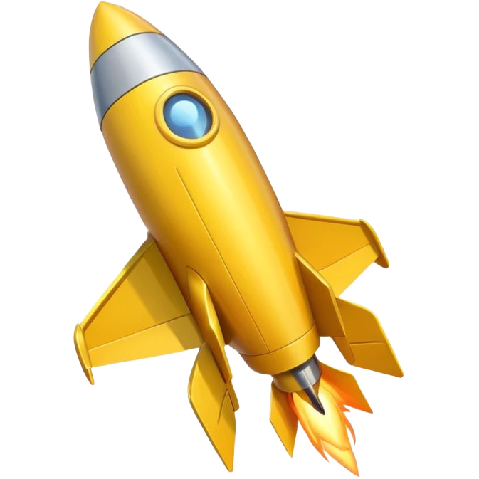 yellow rocket emoji