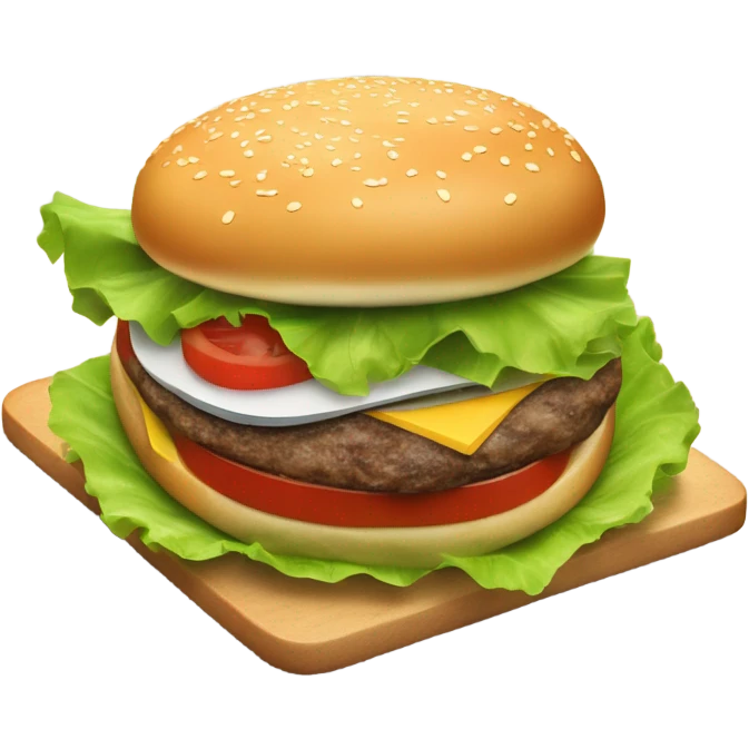 Hamburger at the beach emoji
