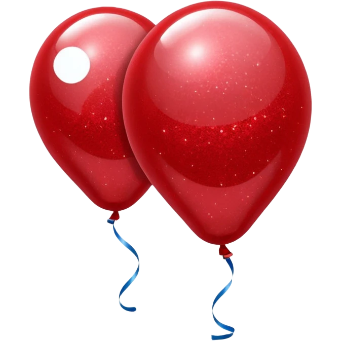 red glitter baloon chat emoji